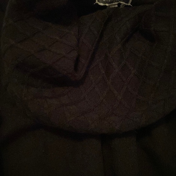 NWT JM Collection Textured Cowl Neck Black Sweater - Size 0X - Picture 4 of 8